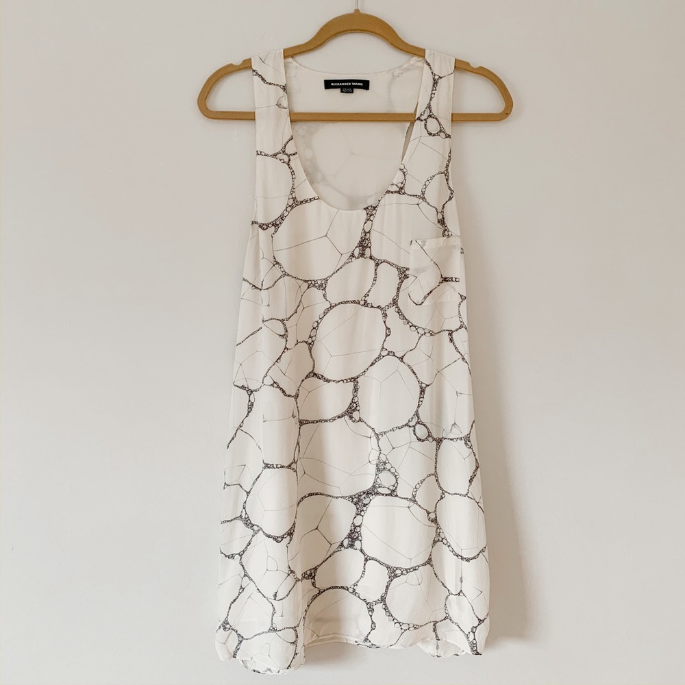 Alexander Wang Silk Tank Dress in Bubble Print